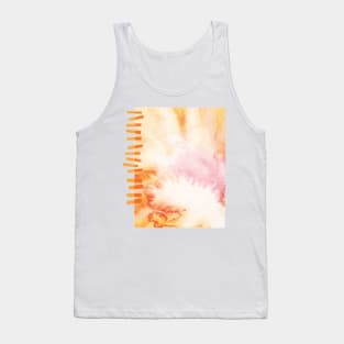 Abstract Watercolor Illustration With Geometric Hatch Marks - Warm Colors Tank Top